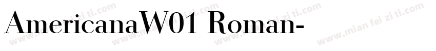 AmericanaW01 Roman字体转换